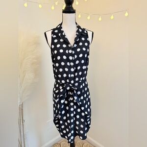 🌾 Michael‎ Kors Black and White Faux Wrap Sundress